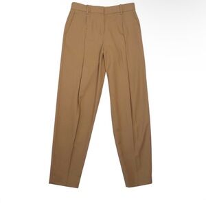 Massimo Dutti Tan Wool High Rise Pleat
Front Tapered Straight Leg Pants 6